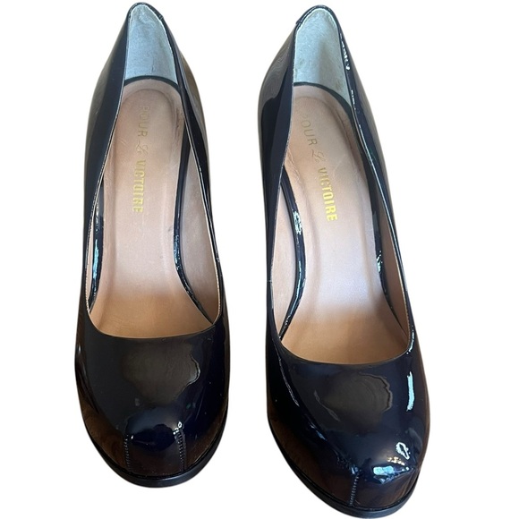 Pour la Victoire Black Pumps - Size 8, 5-Inch Heels - Picture 2 of 12